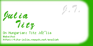 julia titz business card